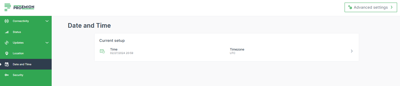 Date and Time Settings