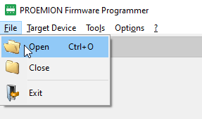 Firmware Update - Open Firmware File