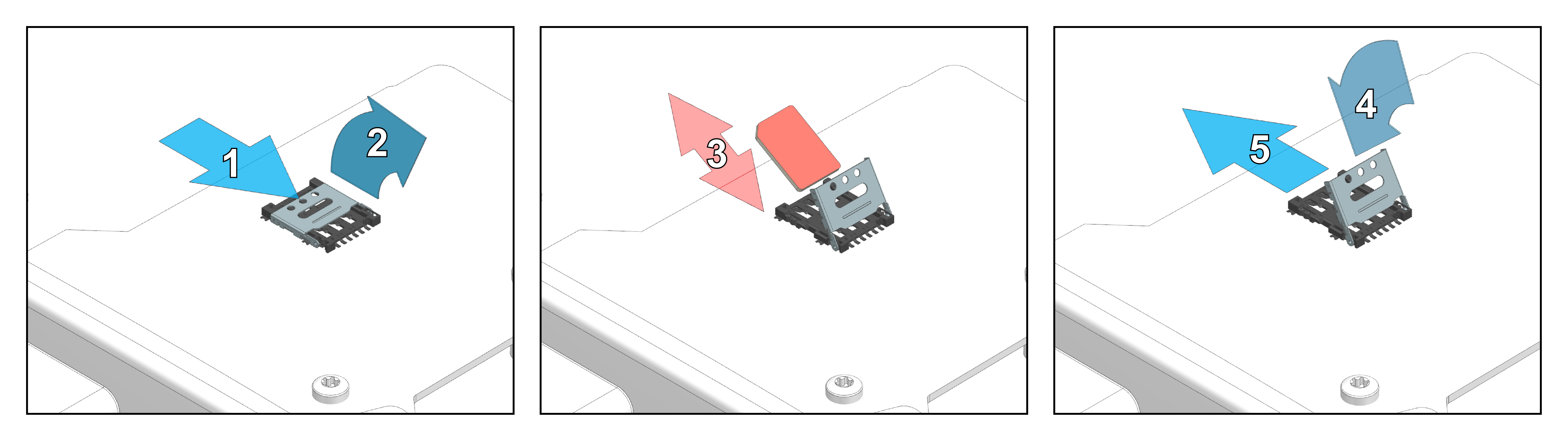 nano-SIM card holder and installation steps