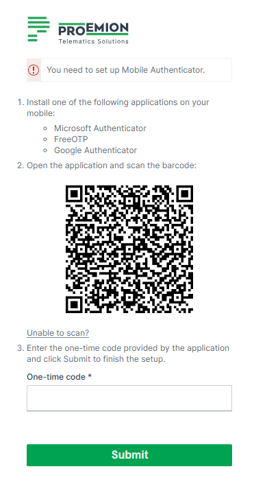 MFA QR Code first Login
