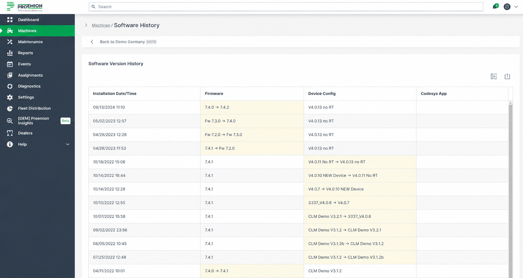 Software version history