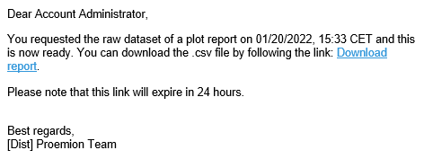 Request Raw Dataset - Email