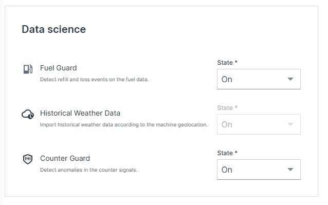 Features Configuration