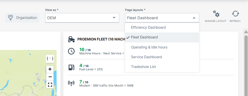"Page Layouts" filter
