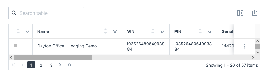 Machine List Widget Example with Custom Signal Filters