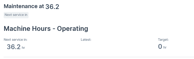 "Next service in" example