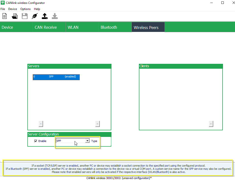 CANlink wireless Configurator ToolTip