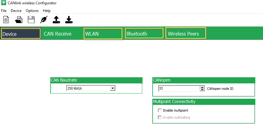 Tabs CANlink wireless Configurator