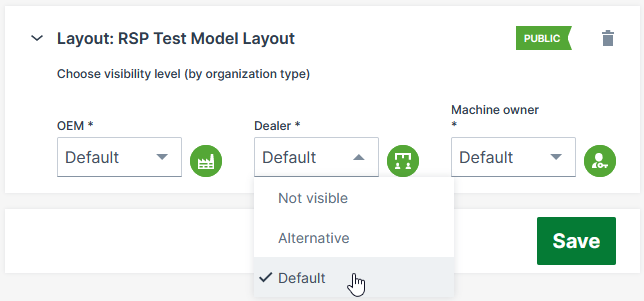 Set Layout Visibilitiy