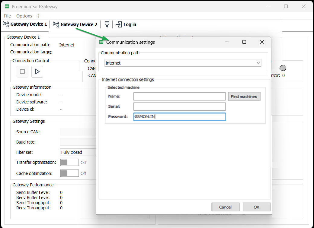 Gateway Device 2 configuration