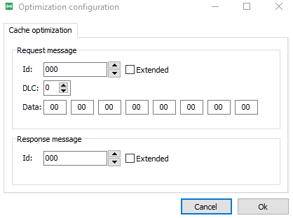 Optimization Configuration window