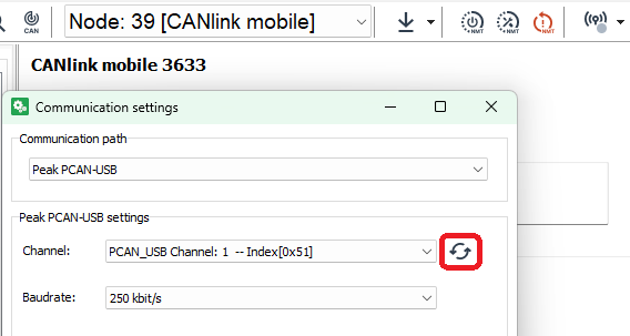 Configurator Communication settings