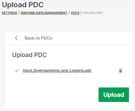 DataPortal PDCs Validated PDC