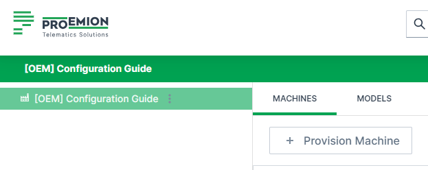 DataPortal Settings Machines Provision Machine