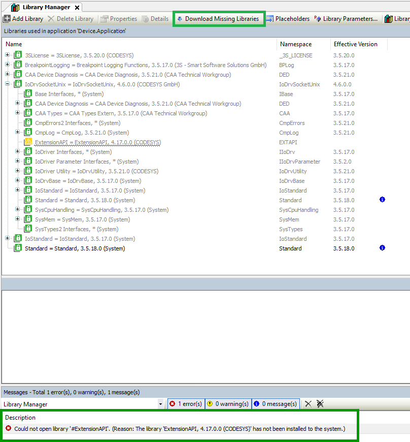 Missing ExtensionAPI