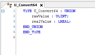 Converting ULINT to LREAL using UNION