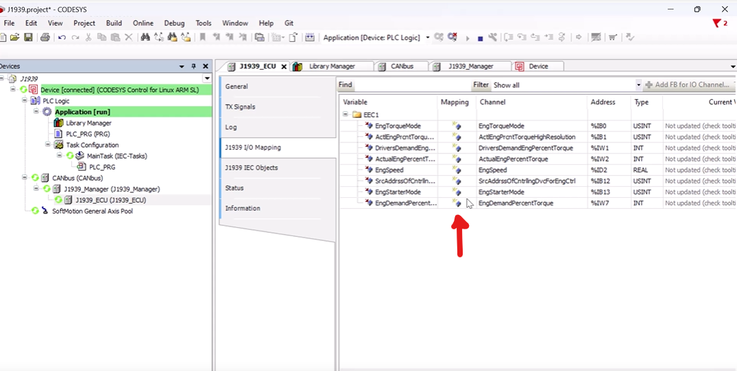 Download project to target device