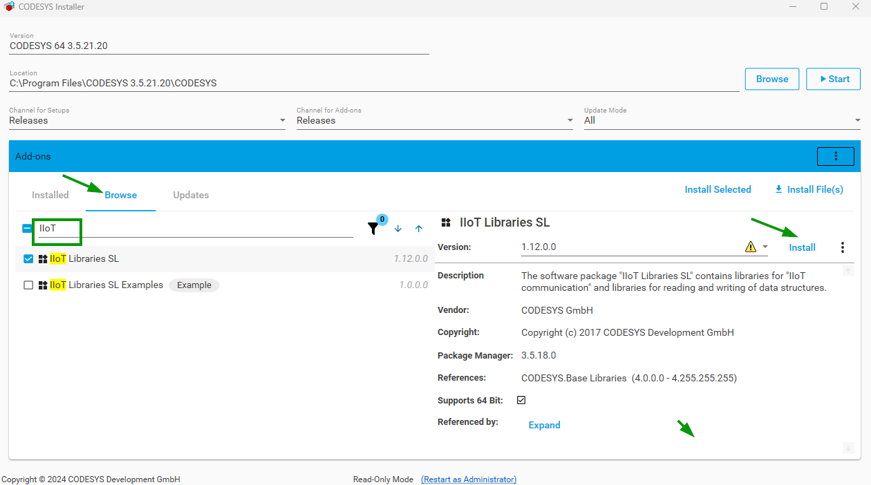 CODESYS IIoT Library Add-on