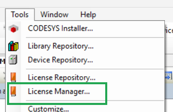 Open the License Manager